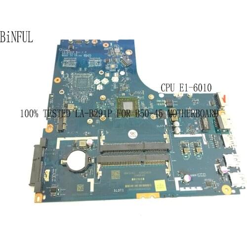 BiNFUL 100% NEW TESTED ZAWBB LA-B291P LAPTOP MOTHERBOARD FOR LENOVO B50-45 NOTEBOOK WITH E1-6010 PROCESSOR COMPARE PLEASE