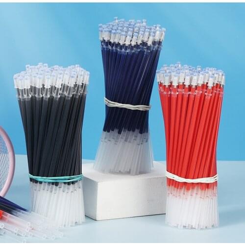 Wholesale 0.5/0.38mm gel pen refill blue black red full needle tube refill gel pen universal refill book free shipping