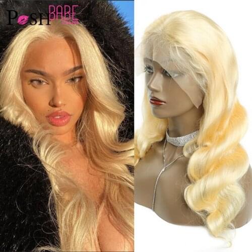 4*4 Lace Closure Wig 613 Honey Blonde Human Hair Wigs Body Wave Remy Lace Hair Wigs Brazilian Lace Front Wig Transparent Wigs