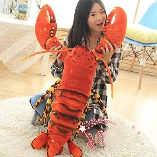 Lobster Plush Toy Doll Soft Pillow Gift 110CM Big Giant Large Stuffed Animals Toys For Children Rest