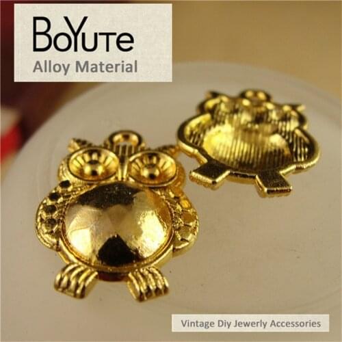 BoYuTe (100 Pieces/Lot) 15*22MM Vintage Metal Owl Charms Zinc Alloy Jewelry Pendant Trendy Animal Pendant Diy Jewelry Findings