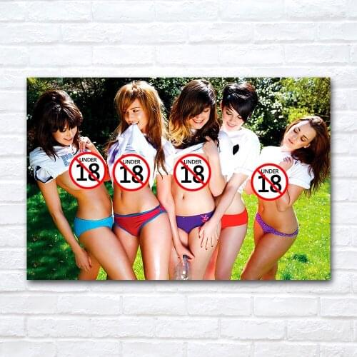 Sexy Beauties Canvas Cloth Fabric Painting Wall Art Pictures Modern Posters And Prints Living Room Corridor Home Decor