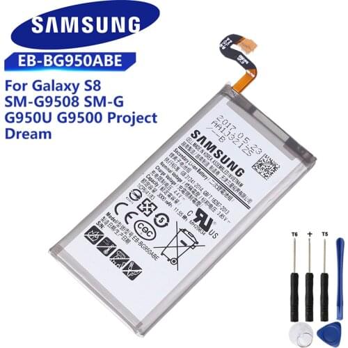 SAMSUNG Original Replacement Battery EB-BG950ABE For Samsung GALAXY S8 G9508 G9500 G950U SM-G9508 Project Dream EB-BG950ABA