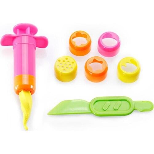 Heart /Flower Play Polymer Sand Intelligent Plasticine Mold Tools Set Kit Syringes styling tools resin mold