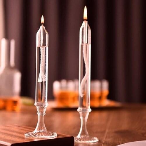 Real Flame Glass Bio Table Lantern Oil Lamp Outdoor Fireplace Bio Flame Table