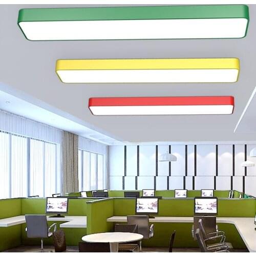 LED modern simple rectangular ceiling lamp balcony corridor study cloakroom color kindergarten lamps childrens chandeliers