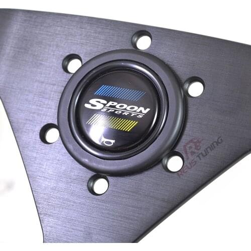 Universal JDM Style Spoon Sport Racing Drift Sport Steering Wheel Horn Button Push Switch