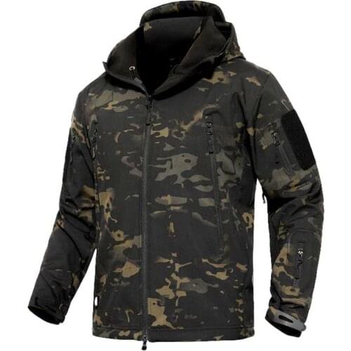 Military Fleece Tactical Jacket Men Thermal Outdoor Polartec Warm Hooded Coat Militar Softshell Hiking Outerwear Army Jackets