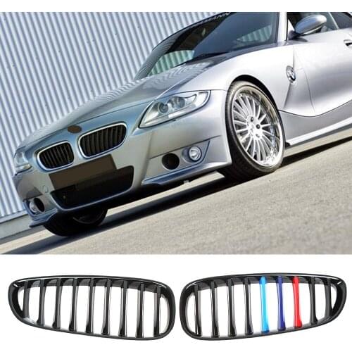 09-15 Kidney Shape Gloss Black M Color ABS Auto Car Front Racing Grill Grille for BMW E89 Z4 20i 23i 28i 30i 35i 2PCS