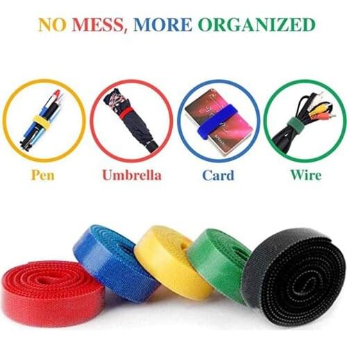 1 Meter Pair Fastener Tape Velcros Adhesive Hook And Loop Tape Data Cable Tie DIY Crafts Sewing Accessory
