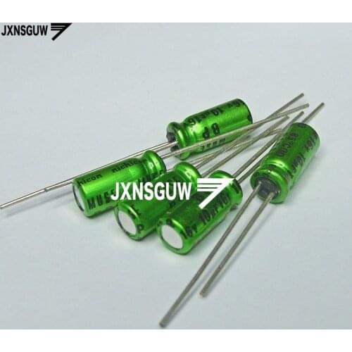 10PCS NICHICON MUSE BP 16V10UF 5X11MM Green Non Polar 10UF 16V Audio Electrolytic Capacitor ES 10UF/16V MUSE-BP OFC