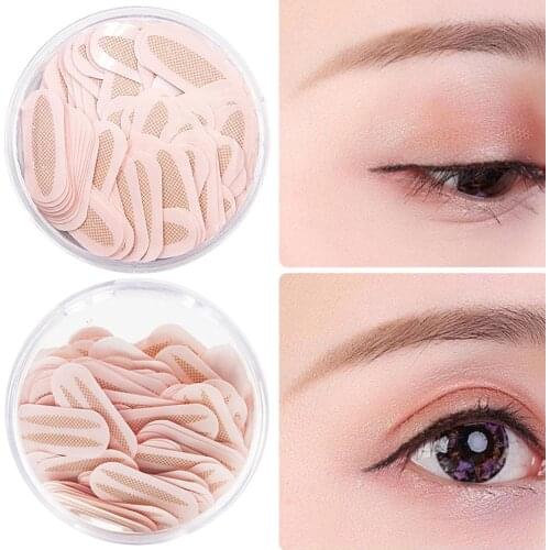 150pcs/Box Gauze Mesh Lace Invisible Double-fold Eyelid Sticker Transparent Invisible Self-adhesive Eyelid Tape Sticker
