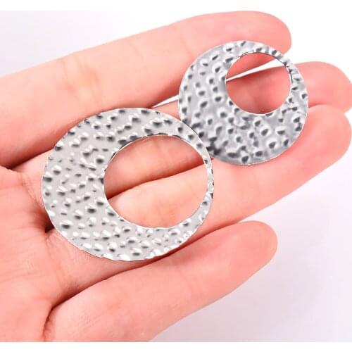 20Pcs/lot Stainless Steel Round Charms For Bracelet Necklace Bangle DIY For Men Women Jewelry Making