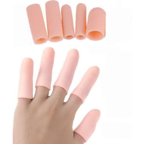 5Pcs Silicone Gel Tubes Finger Little Toe Protector Corn Blister Protect Pain Relief Sleeve Cover Toe Separators Foot Care Tool