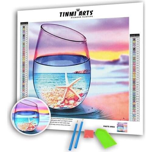 5d Full Round Diamond Painting Embroidery Sea Picture of Rhinestones Resin Diamond Mosaic Cross Stitch Landscape Patterns