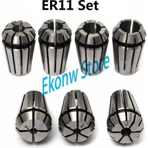 7pcs/set 14pcs/set ER11 Chuck Collet Precision Spring Chuck Collet Set 1-7mm For CNC Milling Lathe Tool Engraving Machine