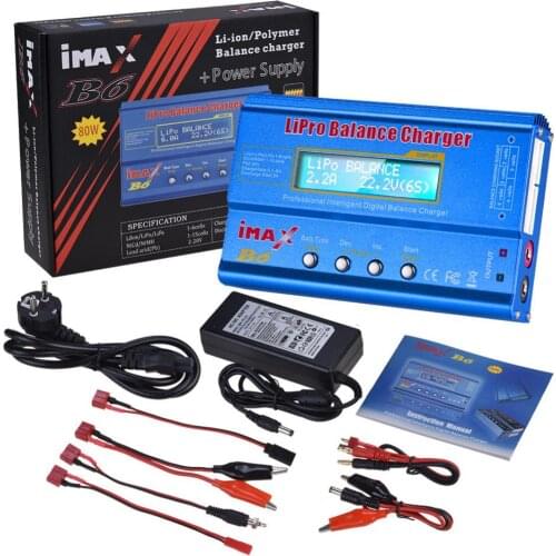 Optional Plug iMAX B6 80W Battery Charger for Lipo NiMh Li-ion Ni-Cd Battery Balance Charger 15V 6A Power Adapter