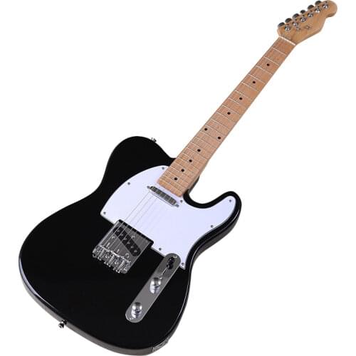 TL full solid basswood body electric guitar 39 inch light yellow color 6 string high gloss electric guitar