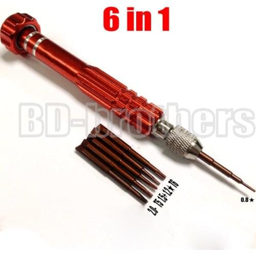 Good Quality 6in1 S2 Replaceable Tool Bit Magnetic Screwdriver For iPhone Macbook Samsung Cell Phone Factory 300pcs/lot