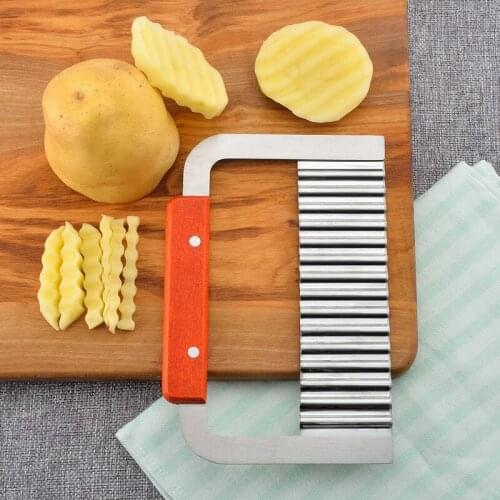 Wolf Tooth Potato Knife Kitchen Vegetable Cutter Fancy Slicer Potato Slice Tool Home Wave Knife Cut Potato Knife