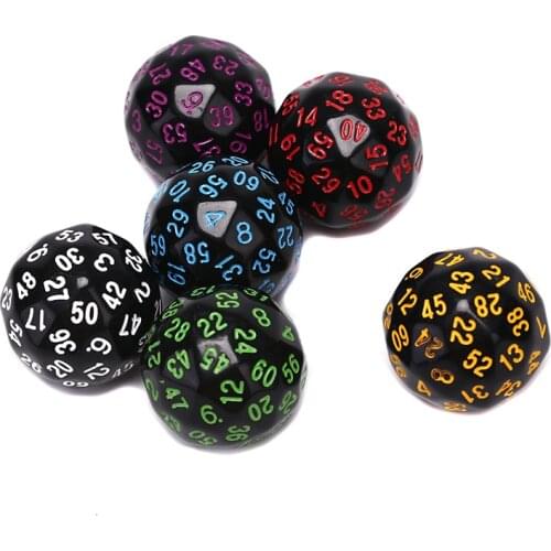 1Pcs 60 Face Dice For Game Polyhedral D60 Multi Sided Acrylic Dice Gift For TRPG Game Lovers