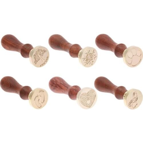 Copper Head Wax Sealing Stamp DIY Scrapbooking Envelope Card Decoration Wedding Love Blessing Pattern Wax Seal Stamps