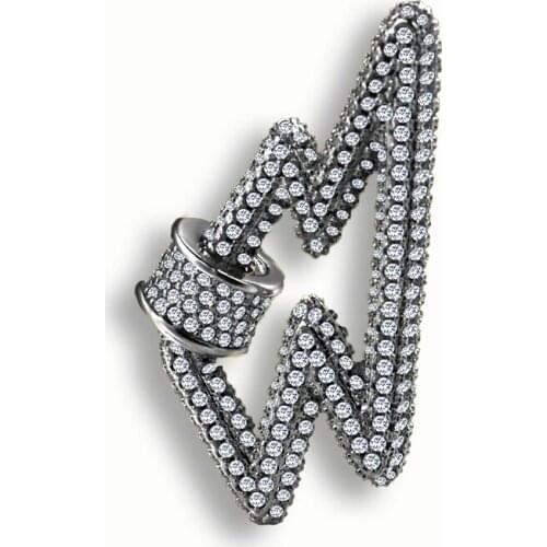 Trendy Fashion Jewelry Accessories Irregular Zircon Carabiner DIY Bracelet Link Link Punk Style Personality Unlimited Charm