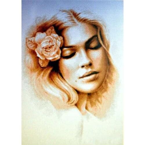 Gentle woman For Embroidery Sexy People Needlework Crafts 14CT Unprinted Cross Stitch Kits Art DIY Quality Handmade Decor