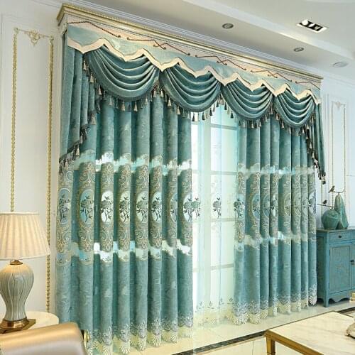 2020 new European style high-end luxury curtains shading finished bedroom living room simple modern fresh houseware curtains