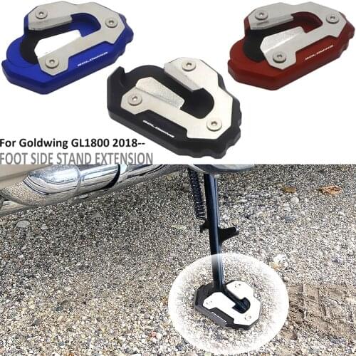 New For Honda Goldwing GL1800 Motorcycle Side Stand Enlarger Plate Kickstand Enlarge Foot shelf Gold Wing GL 1800 2018-2021 2020