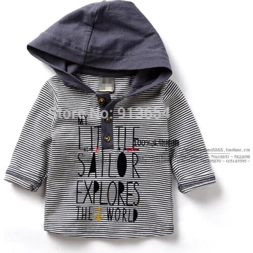 Boys clothes spring autumn children hoody baby clothing Boys sweatshirt kids jackets striped hooded coat