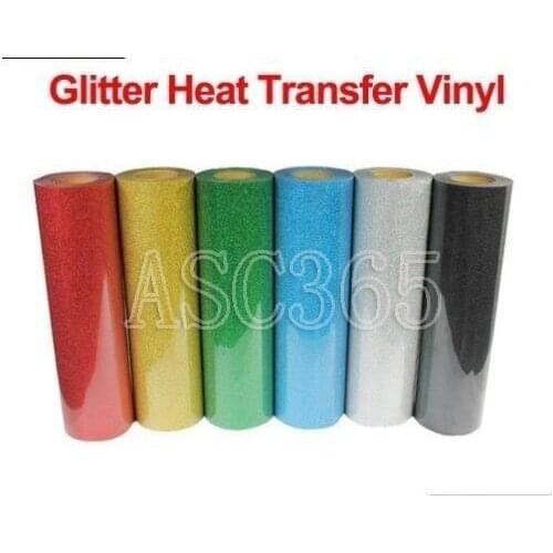 6 Pieces Top Quality Glitter Heat Transfer Vinly 20"x20"(50cmx50cm) for heat transfer heat press cutting plotter