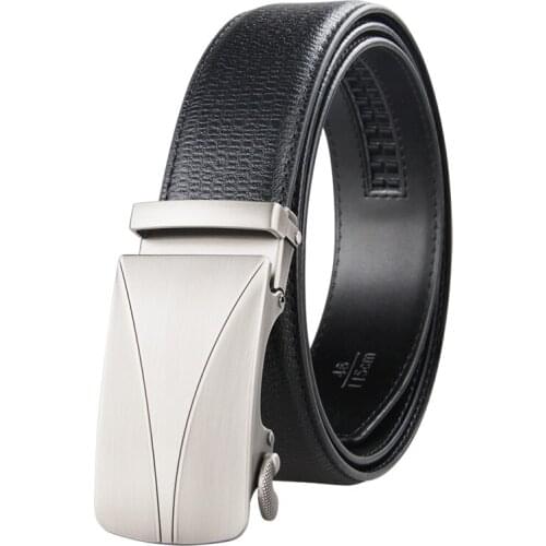 New Mens Belt Male Leather Mens Simple Belt Men Fashion Designer Business Belts Decorative Alloy Automatic Buckle
