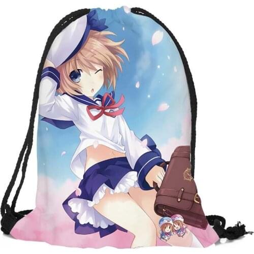 Custom Ika Musume Backpacks Travel Softback Men Women Drawstring Bag School Girls Backpacks