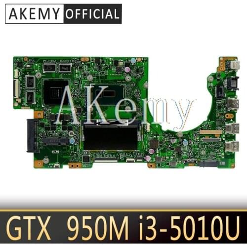 SAMXINNO K501LX Laptop Motherboard For ASUS K501LN K501LB A501L K501L V505L Mainboard 100% test Ok GTX 950M I3-5010U 4GB