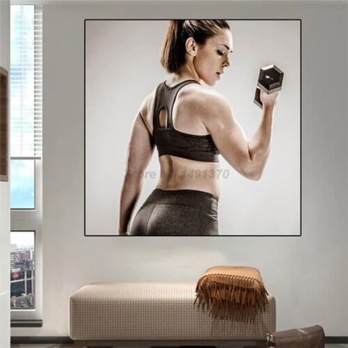 Sexy Women Fitness Bodybuilding Motivational Canvas Prints Picture Modular Paintings For Living Room Poster On The Wall Home