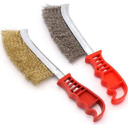 1 PCS Barbecue Accessories Knife Brush Wire Brush Household Derusting Brush Barbecue Cleaning Scrub
