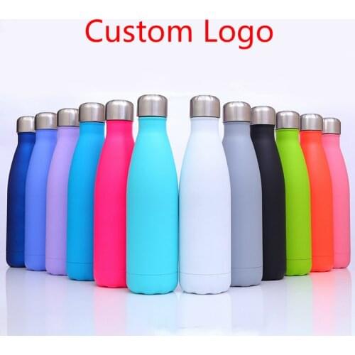 Custom Logo Thermos Bottle For Water Bottles Double-Wall Insulated Vacuum Flask Stainless Steel Cup Outdoor Sports Drinkware