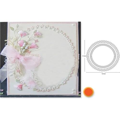 Circle frame background Metal Cutting Dies DIY Etched Dies mould Craft Paper Card Making Scrapbooking Embossing die stencils