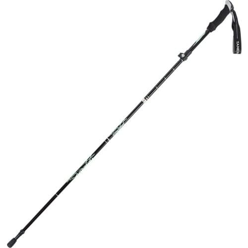 Trekking pole aluminum alloy folding ultralight retractable household trekking pole climbing climbing stick cane 5 knots
