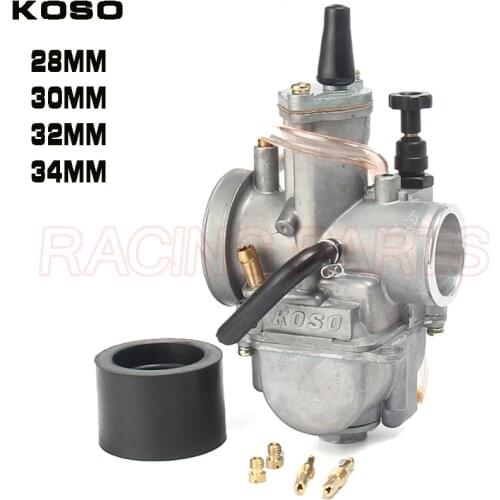 2T 4T Universal Koso Motorcycle Carburetor Carburador 28 30 32 34mm With Power Jet For Racing Moto