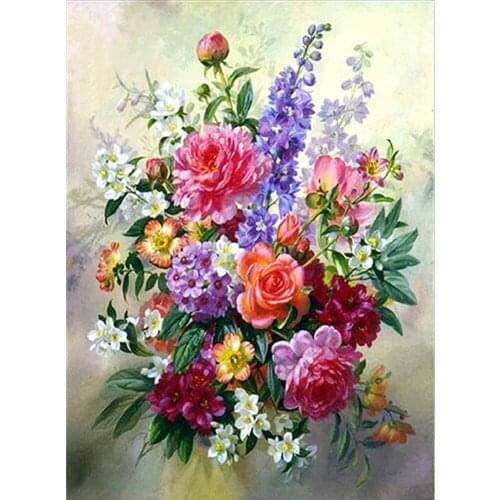 Flower Vase DIY Embroidery Cross Stitch 11CT Kits Craft Needlework Set Cotton Thread Printed Canvas Home Decoration Room