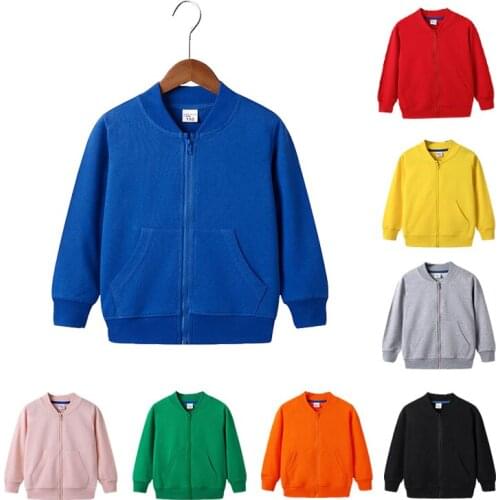 Spring and autumn 2020 boys' Leisure Sports Top Girls' sports coat boys' and girls' zipper sweater