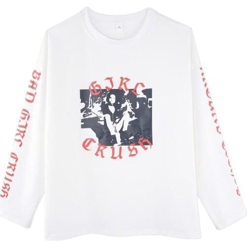 Neatie kiddie Harajuku Long Sleeve T-shirt for Women Clothes Letter Print Gothic Casual T shirt Female Tops