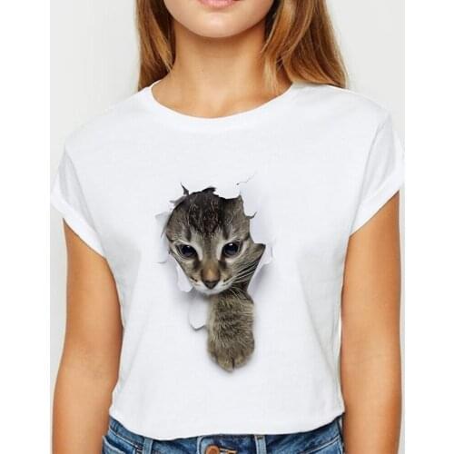 Cat Funny T shirt Female Casual Cute Cartoon Fashion Short Sleeve Tshirt Ulzzang Kawaii Women Streetwear Grunge Harajuku