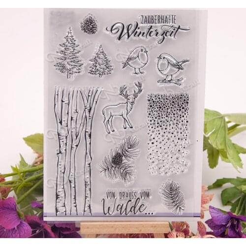 Winter Clear Stamp Or Cutting Dies for DIY Scrapbooking/Card Making/Kids Fun Decoration Supplies A1114