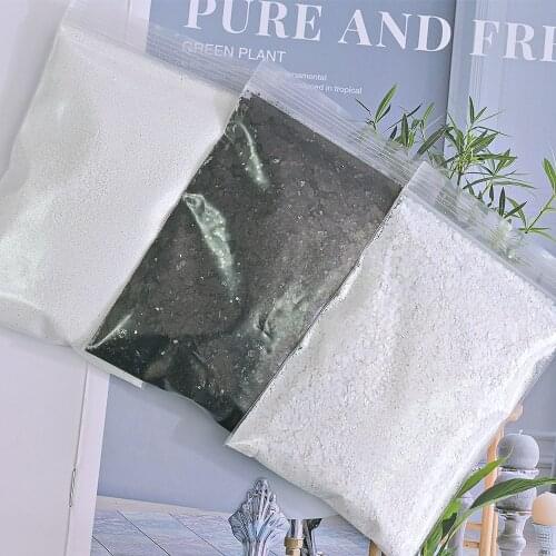 0.2MM Mirror Nail Glitter White Black Nail Sequins Manicure Polish Powder Holographic Iridescent Dust MD165