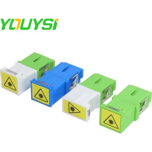 10pcs SC APC/UPC Optic Fiber Adapter Connector SC no ear Simplex Fiber Optic Adapter Coupler Flange With Dust Cover Special