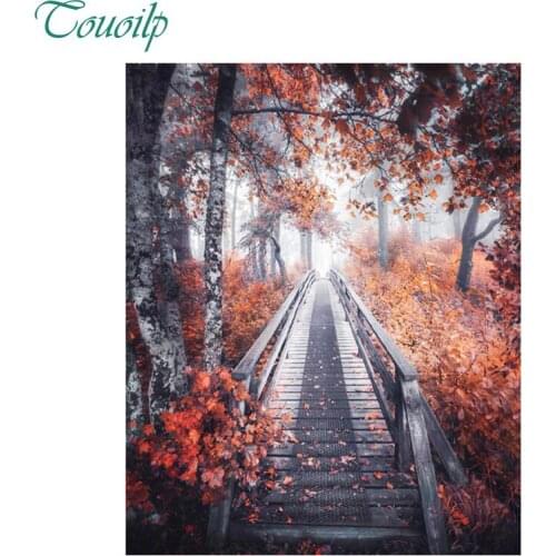 100% Full Square 5D Diy Daimond Painting Cross-stitch Boulevard 3D Diamond Painting Rhinestones Paintings Embroidery In Autumn