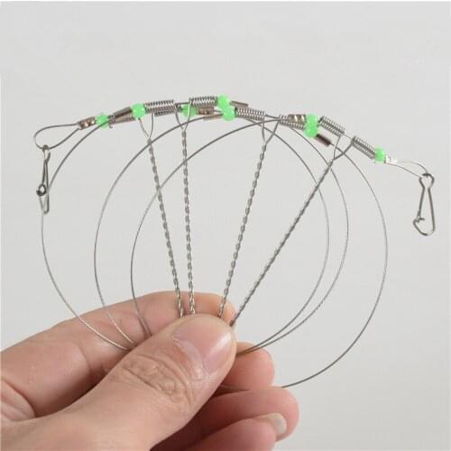 5Pcs Anti Tangle Boom Sea Fishing Tackle Steel Wire Balance Bracket Pesca Fluorescent Night Fishing Line Set